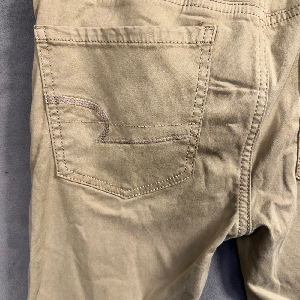 American‎ Eagle Jeggings Womens 00 Khaki Tan Super Stretch Low Rise Excellent - Picture 8 of 8
